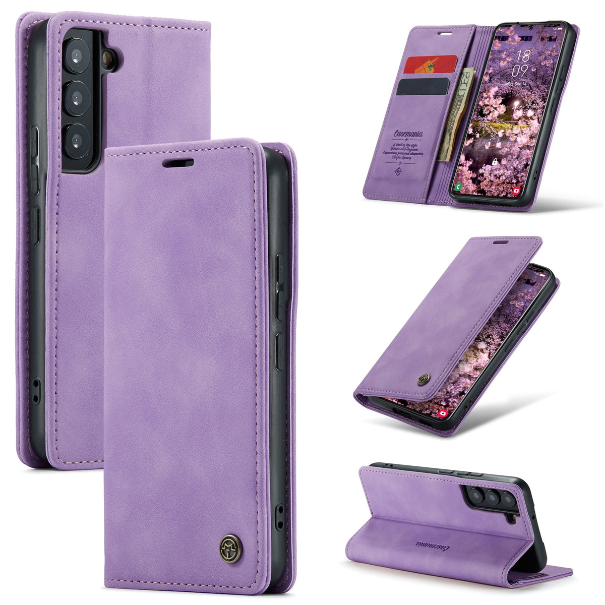 Samsung Galaxy S24 Plus Hoesje - Bright Lila - Dunne Bookcase