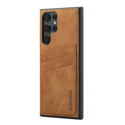 Samsung Galaxy S25 Ultra Hoesje - Sienna Brown - Back Cover met Pasjeshouder