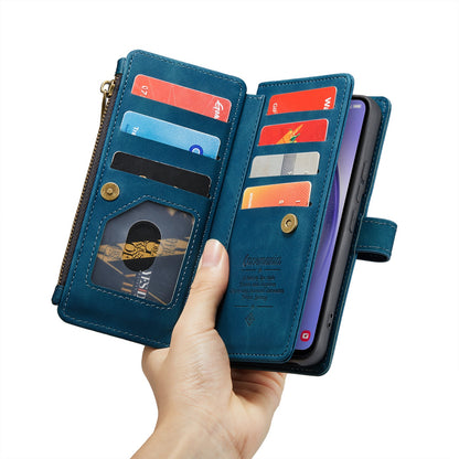 Samsung Galaxy A54 Case - Navy Blue - Luxury Wallet Case with Zipper