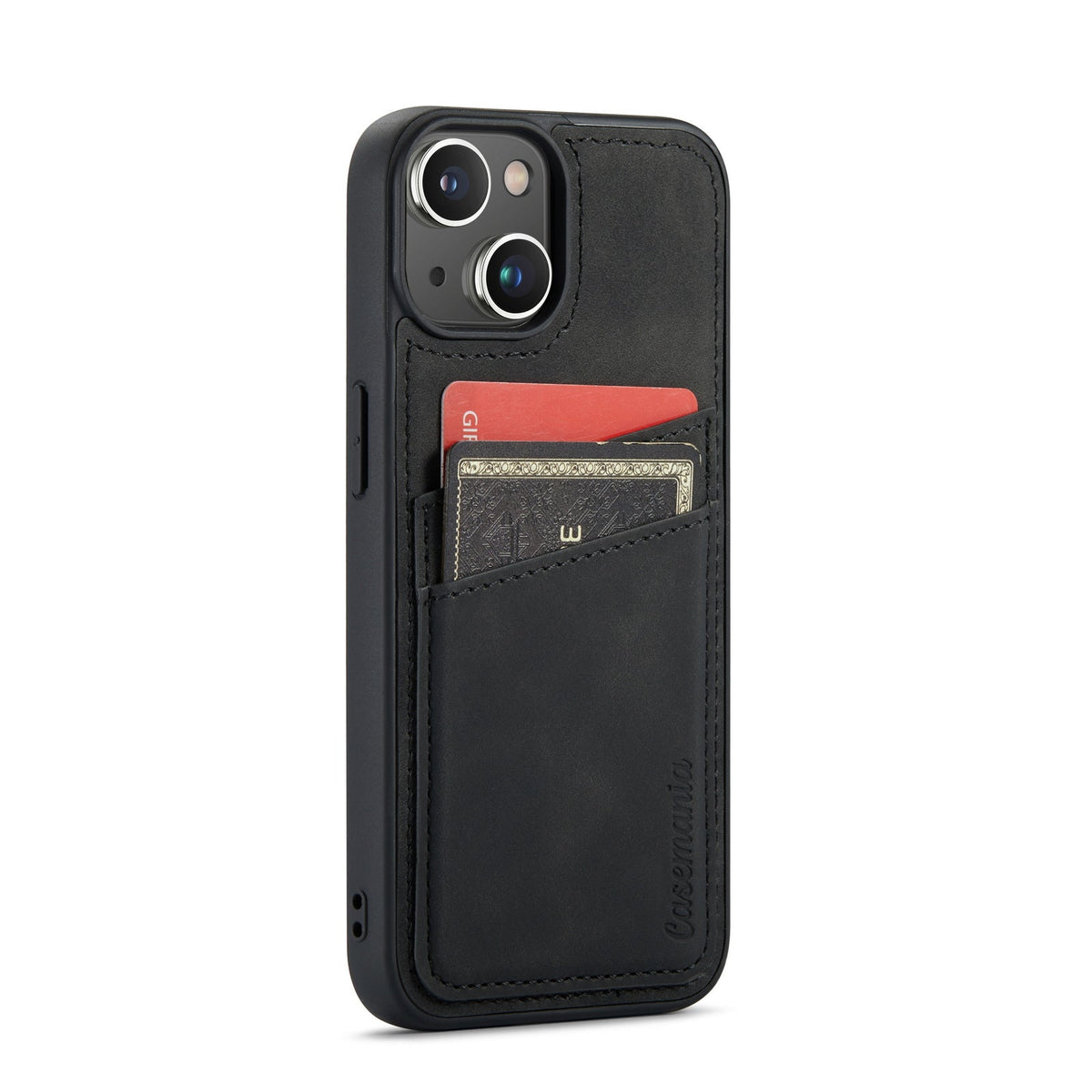 Apple iPhone 14 Plus Hoesje - Charcoal Gray - Back Cover met Pasjeshouder