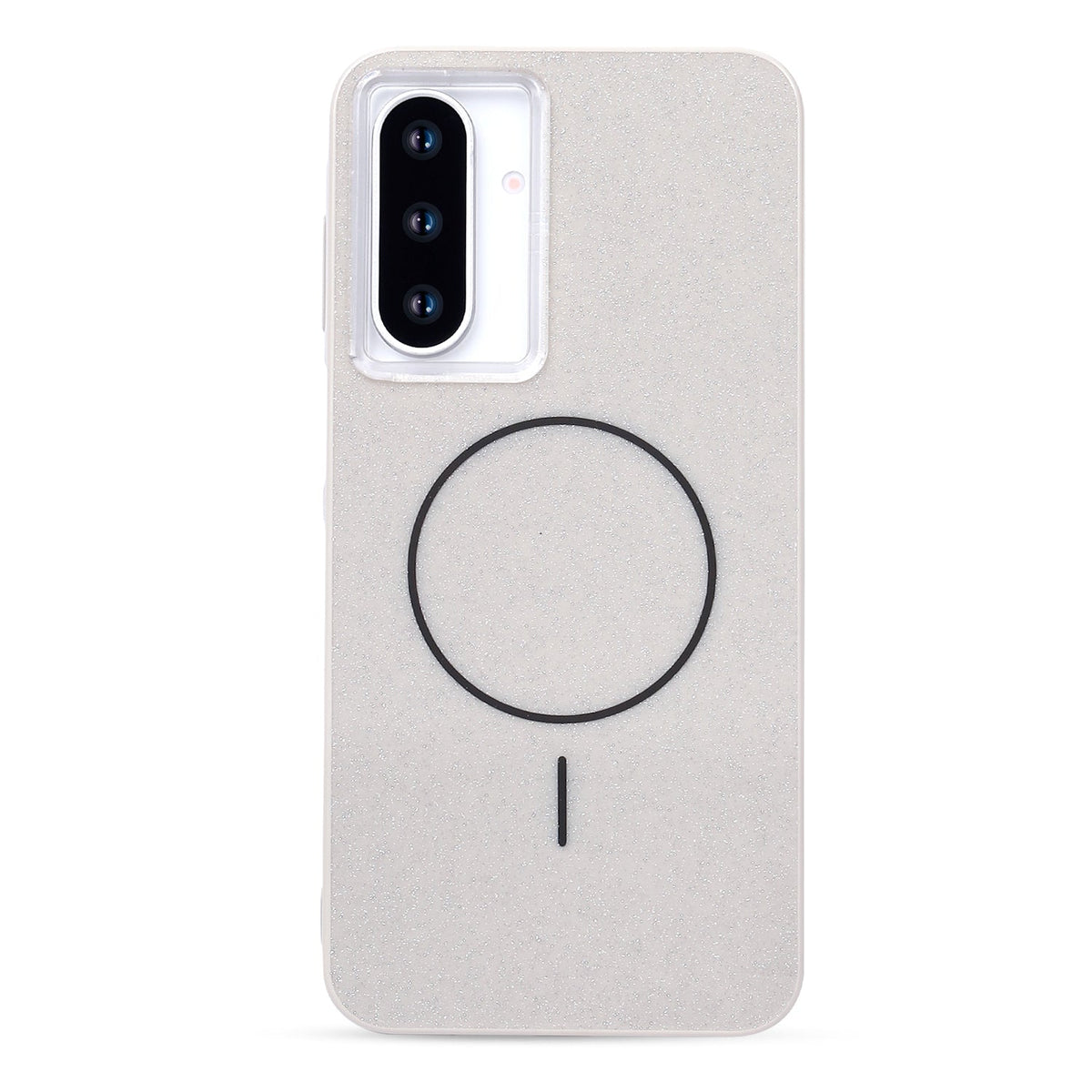 Coque Samsung Galaxy A17 - Gris - Étui arrière pailleté MagSafe