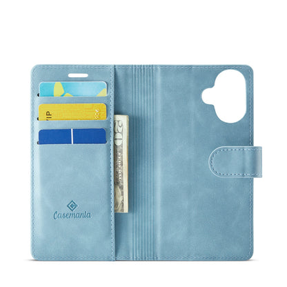 Apple iPhone 17 Hülle - Aqua Blue - Luxus-2-in-1-MagSafe-Klapphülle mit Kartenfach