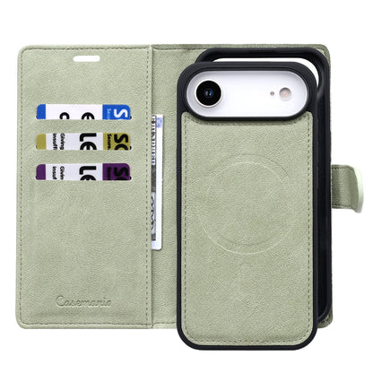 Apple iPhone Air Hülle - Matcha Green - 2-in-1 Lederoptik MagSafe Klapphülle mit Kartenfach