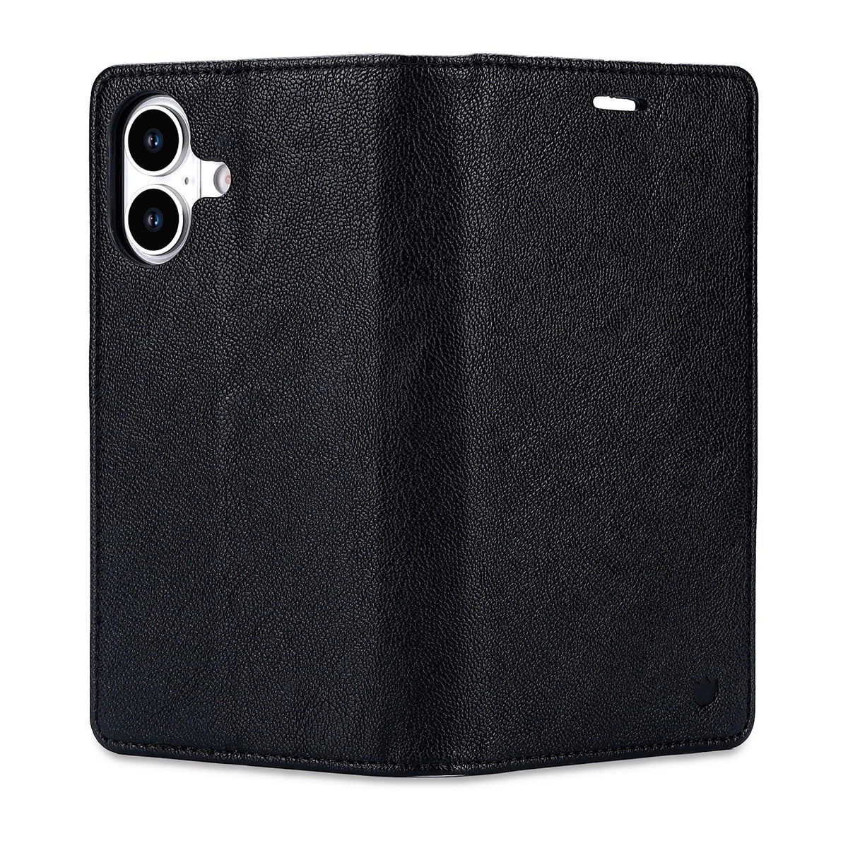 iPhone 17 Hoesje - Onyx Black - Dunne Leather-look - Zwart Back Cover