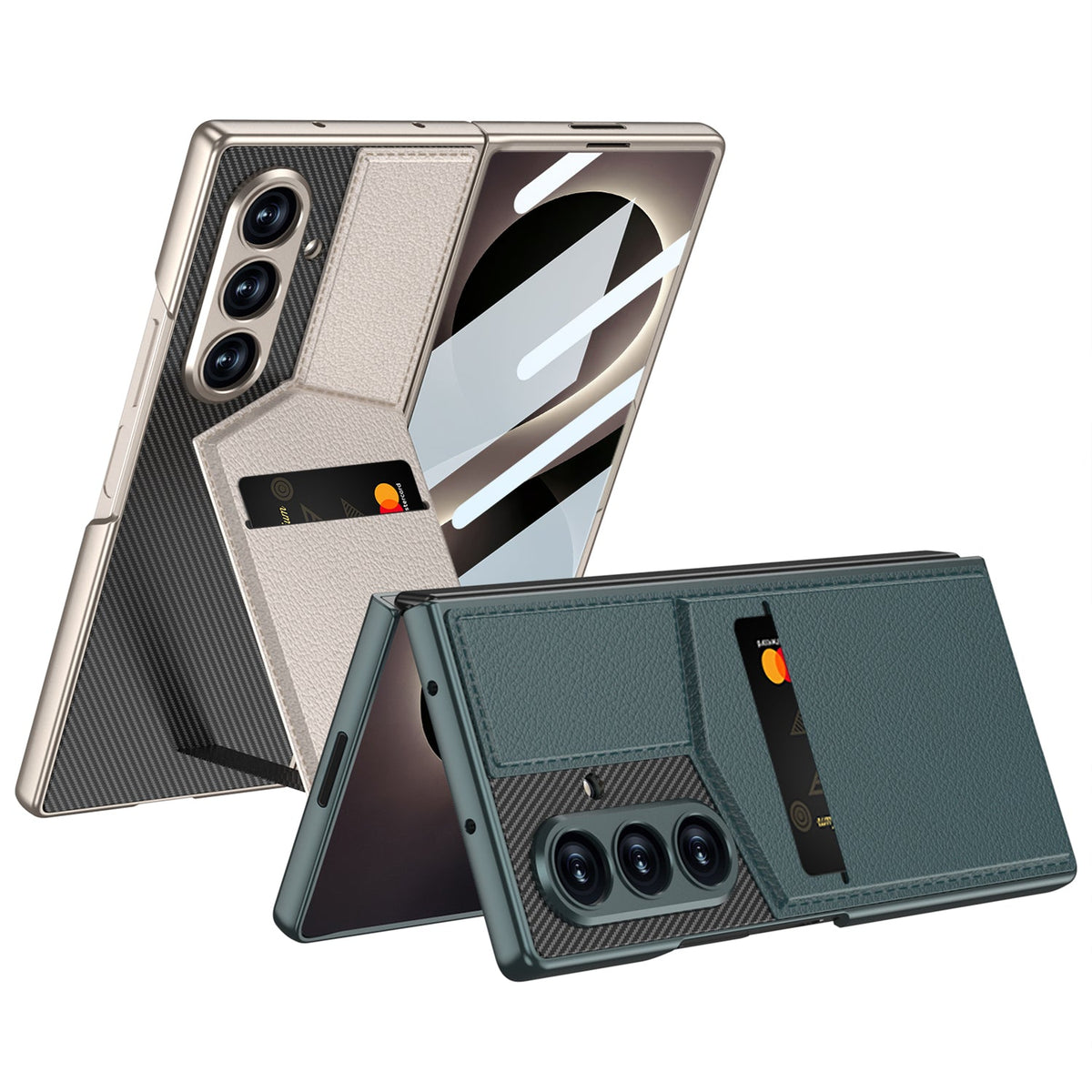 Samsung Galaxy Z Fold8 Ultra Hoesje - Wit - Portemonnee Cover met Ingebouwde Screenprotector en Kickstand