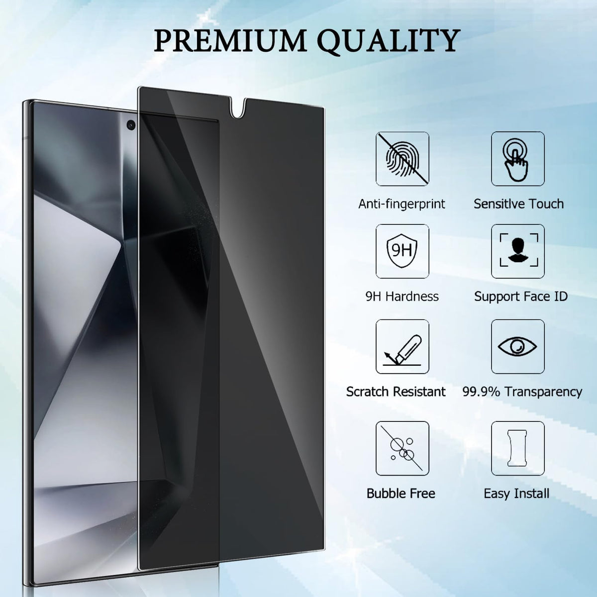 Samsung Galaxy S24 Ultra Screen Protector - Privacy - 2 Pieces