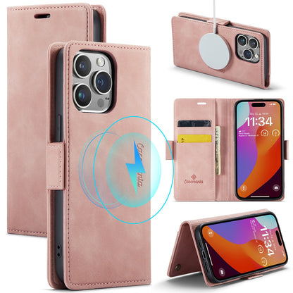 Apple iPhone 15 Pro Max Case - Pale Pink - Wallet MagSafe Case
