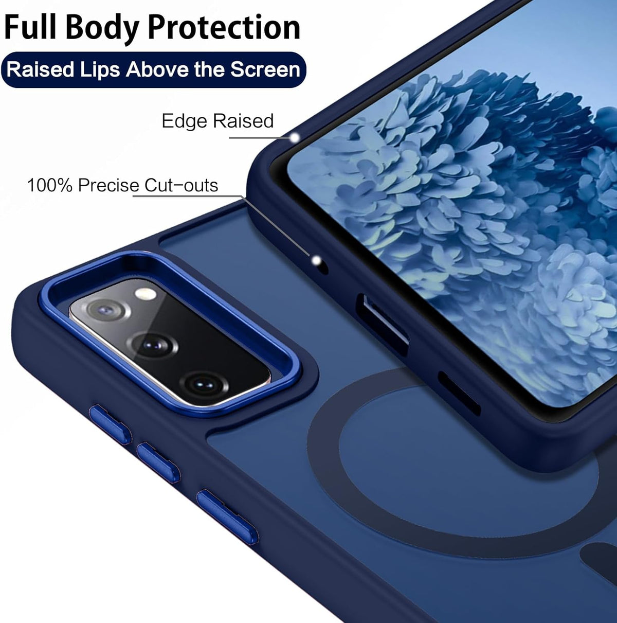 Samsung Galaxy S20 FE Hoesje - Blauw - Matte Armor MagSafe Back Cover