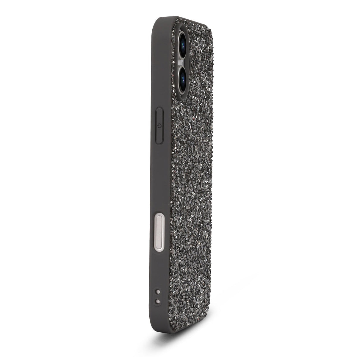 Apple iPhone 16 Hoesje - Zilver - Diamant Glitter Back Cover