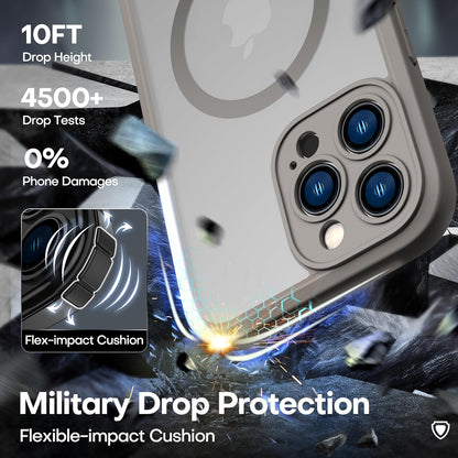 iPhone 14 Pro Max Hoesje - Grijs - Matte Armor MagSafe Back Cover