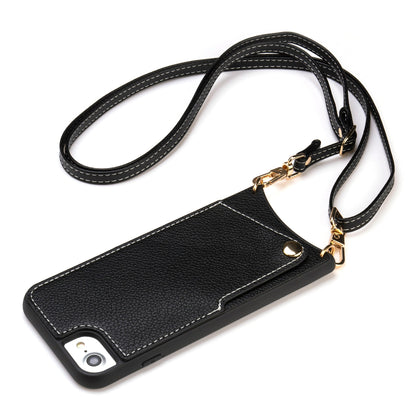 Apple iPhone 7 Case - Black - Back Cover with Wrist Band and Phone Band