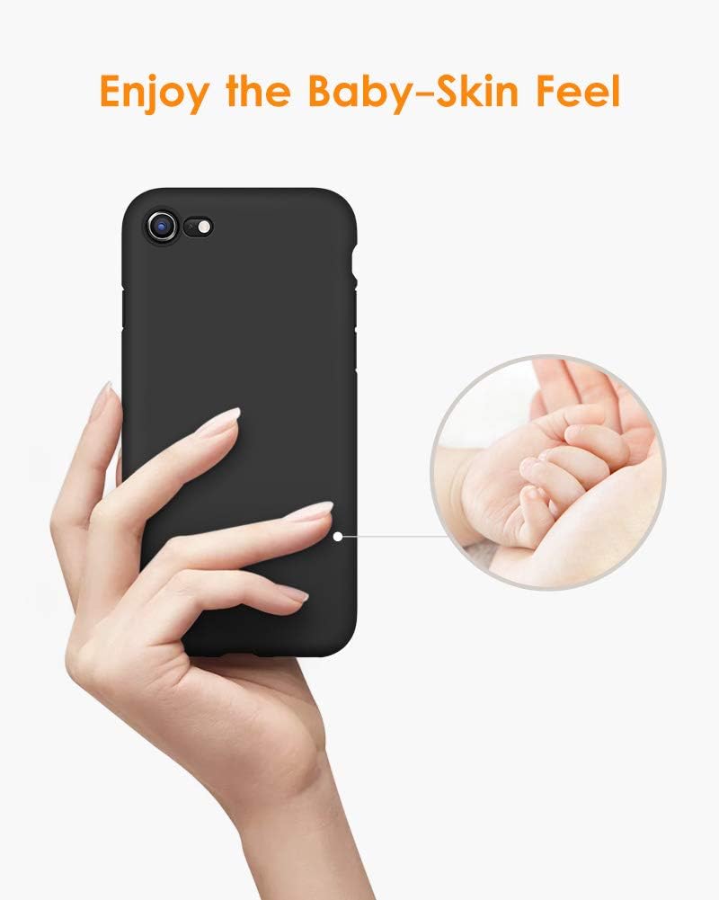 Apple iPhone 7 Hoesje - Zwart - Matte Siliconen Back Cover