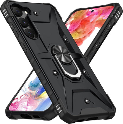 Samsung Galaxy A15 Hoesje - Zwart - Armor Kickstand Back Cover
