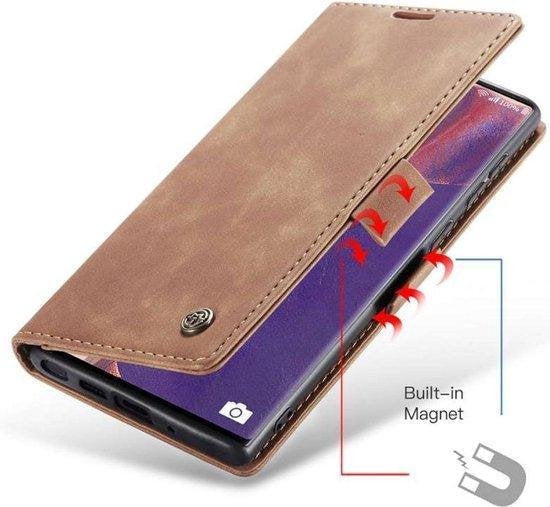 Samsung Galaxy Note20 Hoesje - Sienna Brown - Dunne Bookcase