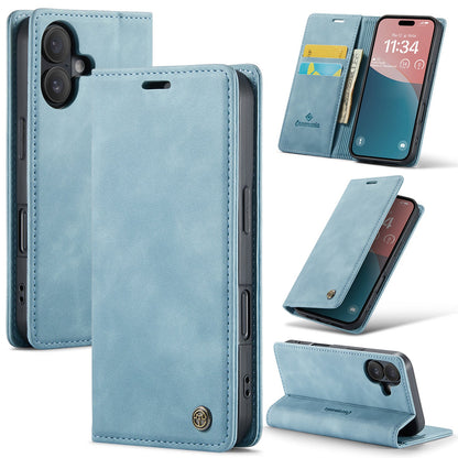 Apple iPhone 16 Case - Aqua Blue - Slim Wallet Case