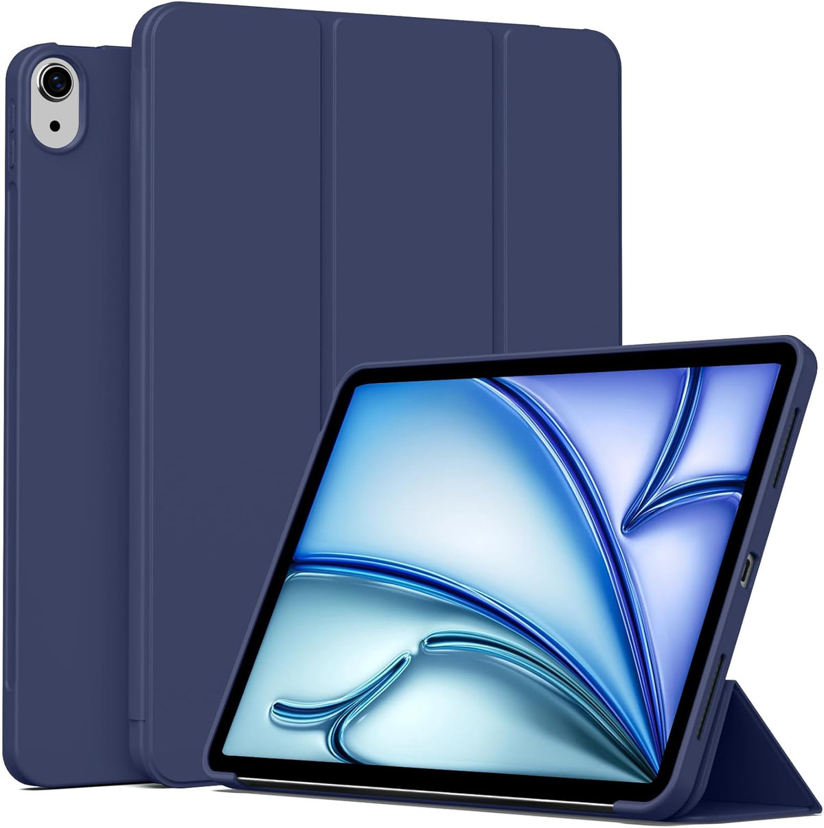 Apple iPad Air 11 (2024) Tablethoes - Donker Blauw - Smart Cover