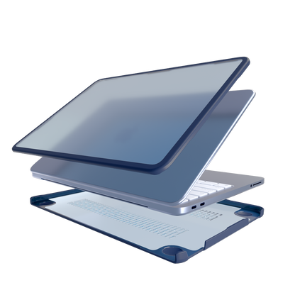 Apple MacBook Neo (13-inch) - Blauw/Transparant - Schokbestendige Laptop Hardcase met Verstevigde Rand