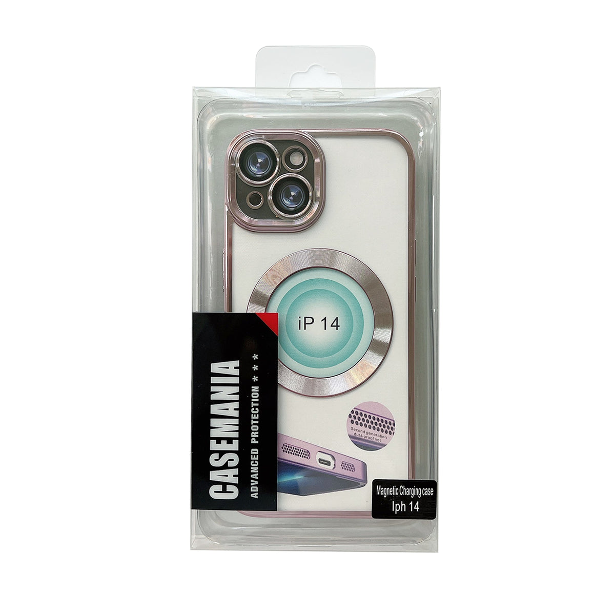 Apple iPhone 14 Hoesje - Roze - Hybrid Siliconen MagSafe Back Cover