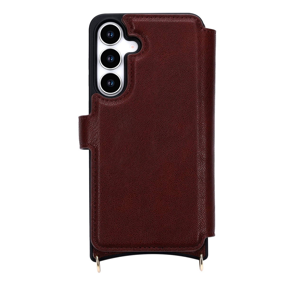 Coque Samsung Galaxy S25 FE - Rouge Vin - Étui arrière CM Amsterdam avec cordon de téléphone