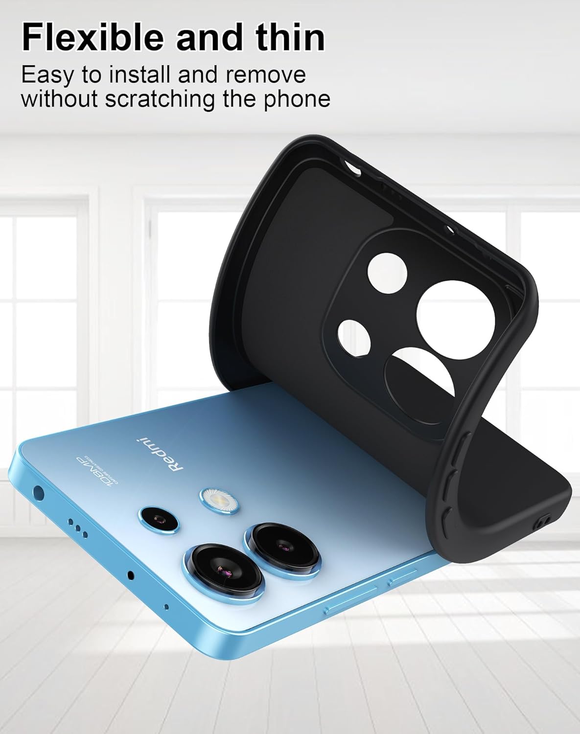 Xiaomi Redmi Note 13 Hoesje - Zwart - Siliconen Back Cover