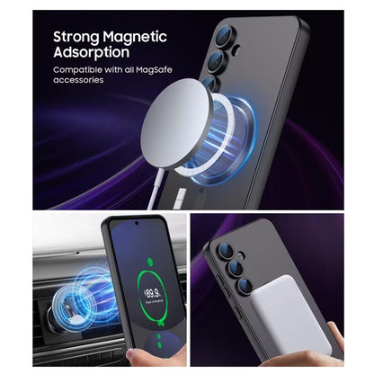 Samsung Galaxy S25 FE Hoesje - Zwart - Matte Siliconen MagSafe Back Cover