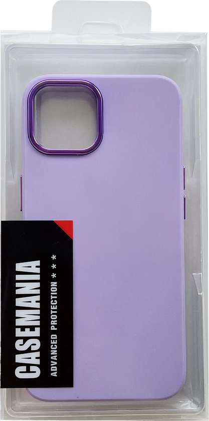 Apple iPhone 14 Hoesje - Paars - Shockproof Siliconen Back Cover