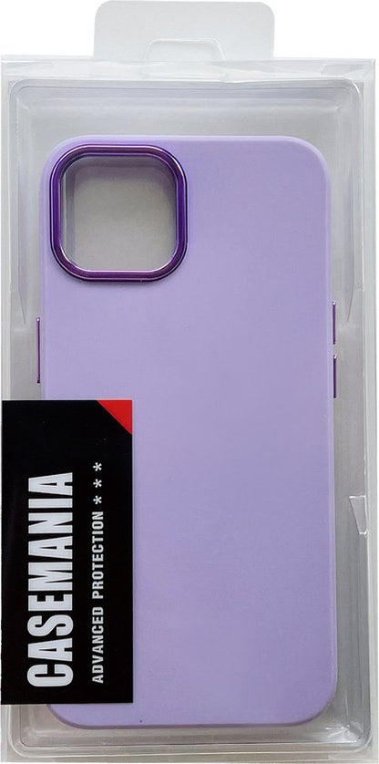 Apple iPhone 14 Hoesje - Paars - Shockproof Siliconen Back Cover
