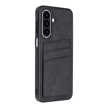 Samsung Galaxy S26 FE Hoesje - Charcoal Gray - Kunstleren Back Cover met Pasjeshouder