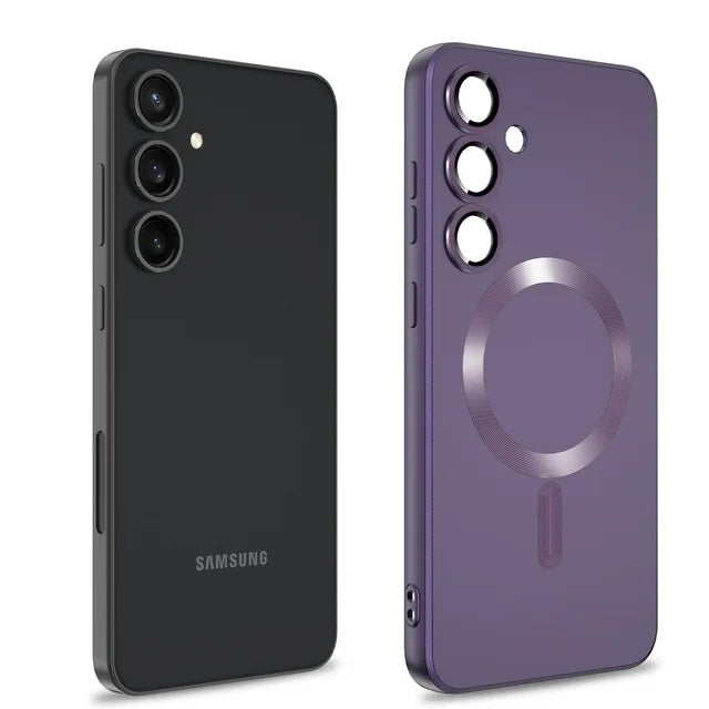 Samsung Galaxy S24 Plus Hoesje - Paars - Matte Siliconen MagSafe Back Cover