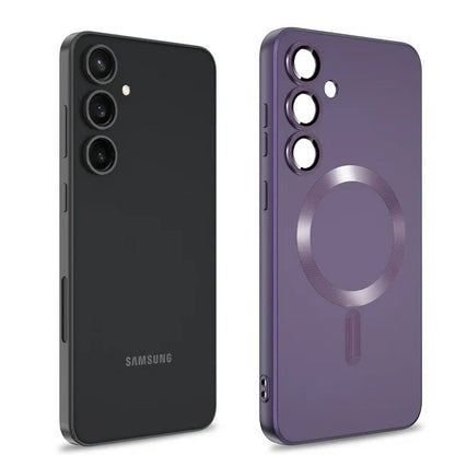 Samsung Galaxy S24 Plus Hoesje - Paars - Matte Siliconen MagSafe Back Cover