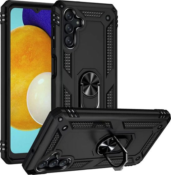 Samsung Galaxy M23 Hoesje - Zwart - Armor Kickstand Back Cover