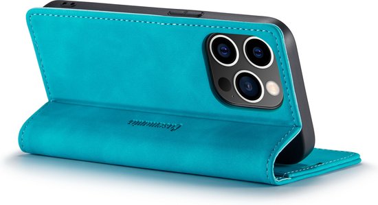 Apple iPhone 14 Pro Hoesje - Azure Blue - Dunne Bookcase