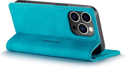 Apple iPhone 14 Pro Hoesje - Azure Blue - Dunne Bookcase