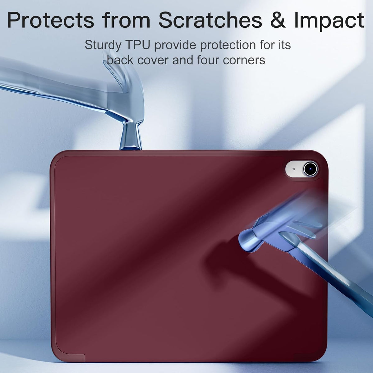 iPad A16 Tablet-Hülle - Bordeaux - Pen Slot Smart Cover
