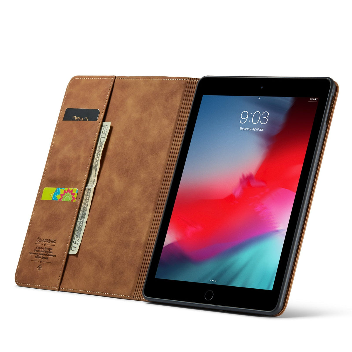 iPad A16 Tablethoes - Sienna Brown - Luxe Bookcase