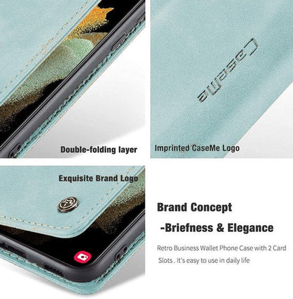 Samsung Galaxy S21 Ultra Case - Aqua Blue - Slim Wallet Case