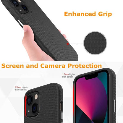Apple iPhone 13 Hoesje - Zwart - Anti Slip Back Cover