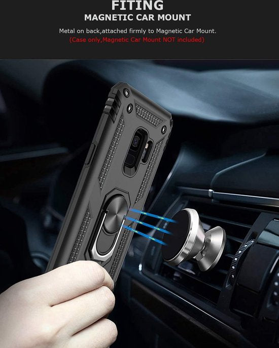 Samsung Galaxy S9 Case - Armour Kickstand - Black Back Cover