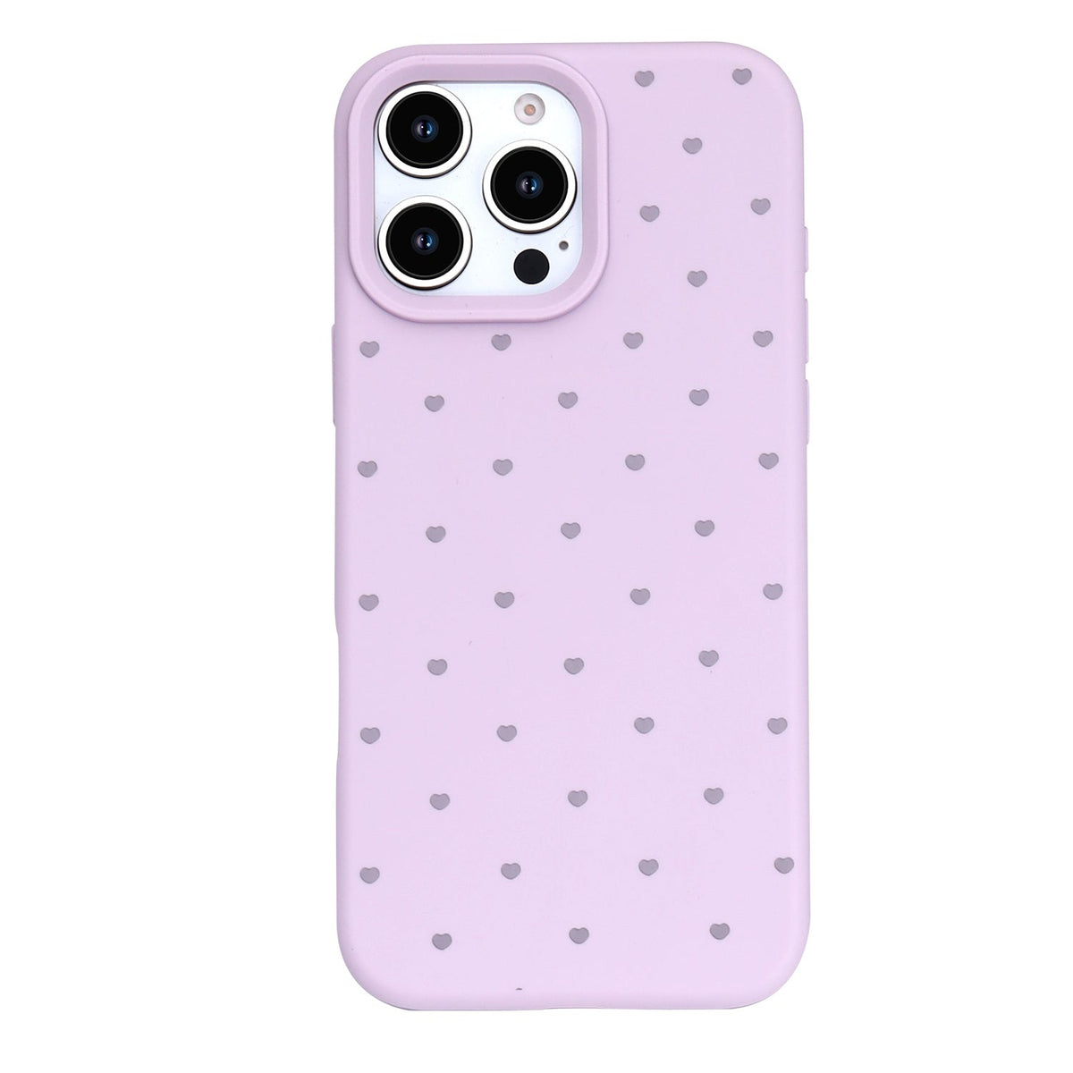 Apple iPhone 16 Pro Hoesje - Paars - Hartjes Back Cover