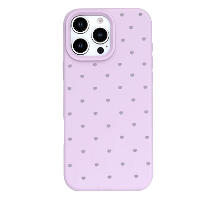 Apple iPhone 16 Pro Hoesje - Paars - Hartjes Back Cover