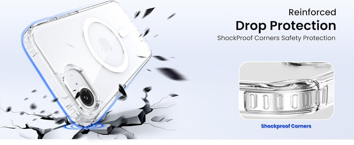 iPhone 17e Hoesje - Transparant - Anti-Shock MagSafe Back Cover