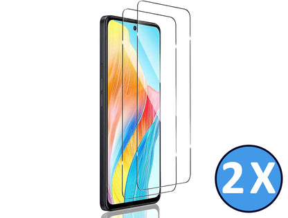 Oppo A98 Screenprotector - Tempered Glass - 2 Stuks