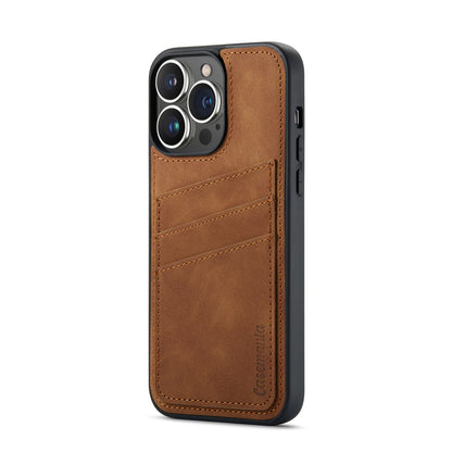 Apple iPhone 14 Pro Max Case - Sienna Brown - Back Cover with Card Holder