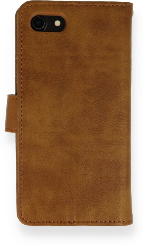 iPhone SE 2022 Hoesje - Bruin - Luxe Portemonnee Bookcase
