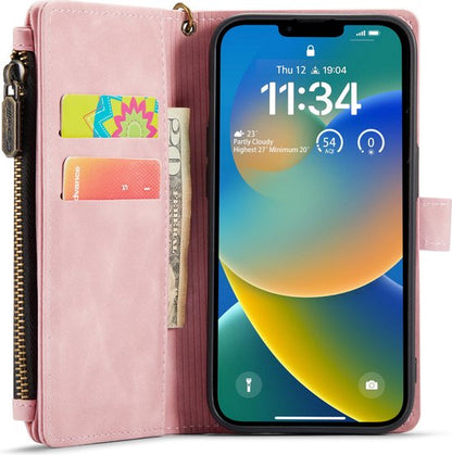 iPhone 14 Hoesje - Pale Pink - Luxe Bookcase met Rits