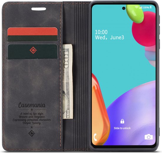 Samsung Galaxy A52 & A52S Hoesje - Charcoal Gray - Bookcase