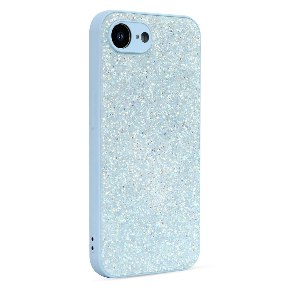 Apple iPhone 17e Hoesje - Blauw - Diamant Glitter Back Cover
