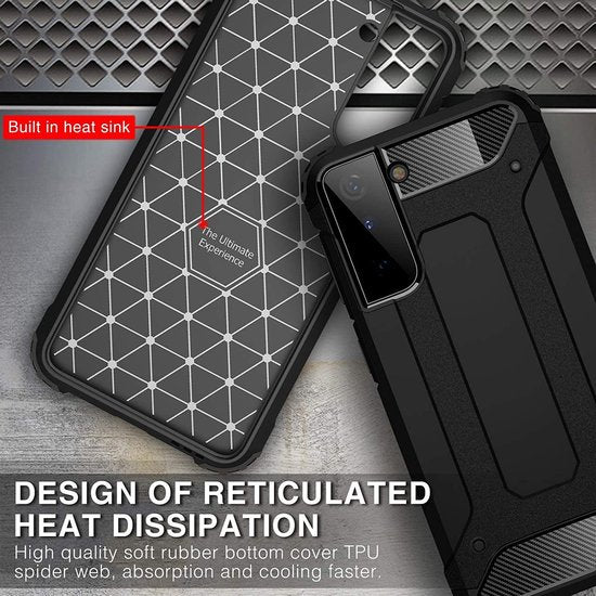 Samsung Galaxy S21 Hoesje - Zwart - Armor Back Cover