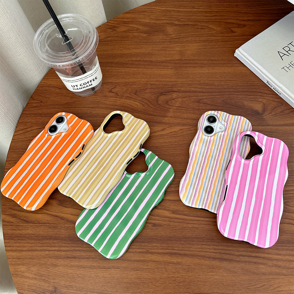 iPhone 15 Hoesje - Regenboog - Wave Case Back Cover