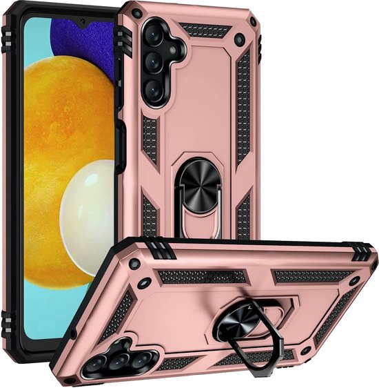 Samsung Galaxy A04s Hoesje - Roségoud - Armor Kickstand Back Cover